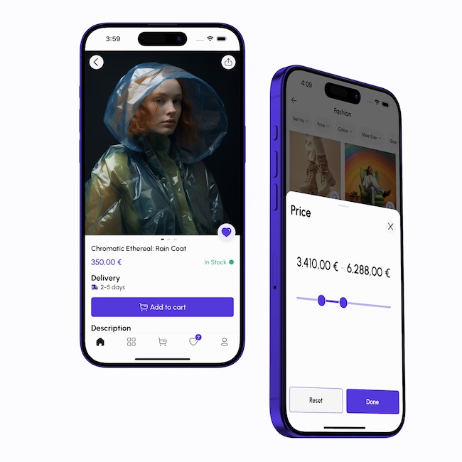 App: Zahlung und Filter